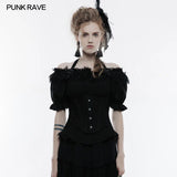 Mystic Gothic Embossed Shirt with Intricate Baroque Design