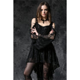 Gothic ghost dovetail lace dress with button row