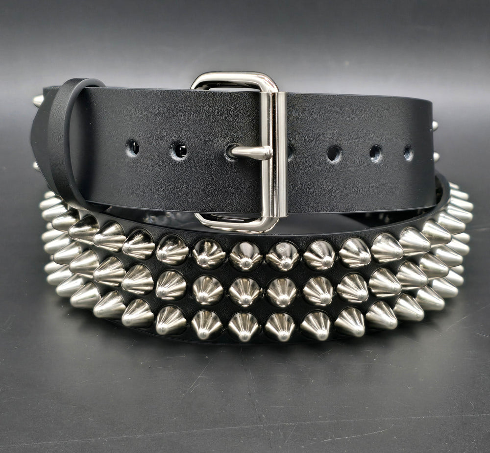 STUDDED FUNK LOGO SNAP LEATHER BELT BT153/UK77