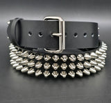 STUDDED FUNK LOGO SNAP LEATHER BELT BT153/UK77