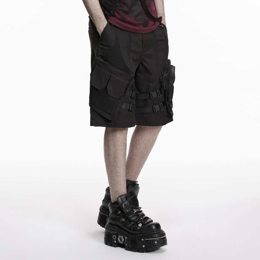 Plague Doctor Men's Gothic Shorts in Black