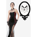 ACK158 Gothic Cross Bead Chain Choker