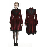 Gothic ghost blood cross velvet dress
