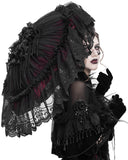 Gorgeous Gothic Lolita Rose, Lace & Mesh Parasol Umbrella