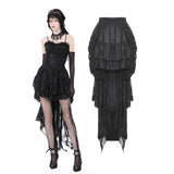 Gothic lace high low skirt