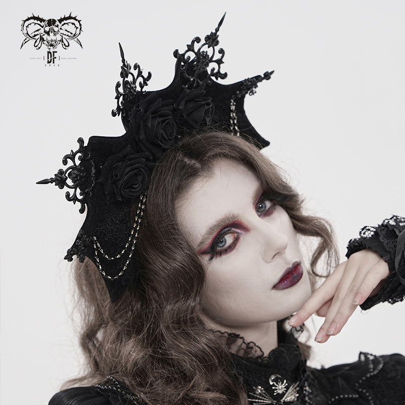 Rose Queen Halo Gothic Crown Headband