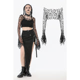 TW635 Punk Distressed Crop Top
