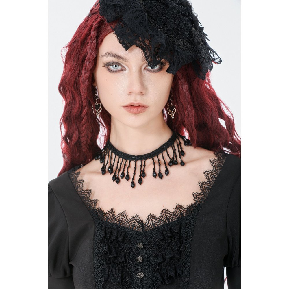 Vintage Teardrop Beaded Choker
