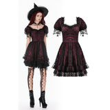 Red Black Lace Priness Dress