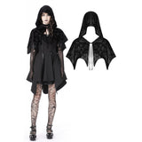 Gothic skull velvet hooded cape