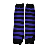 STRIPE ARMWARMERS - BLACK/PURPLE