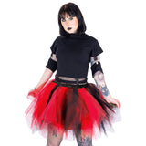 Caelia Tutu Fluffy Tutu Skirt- Red\Blk