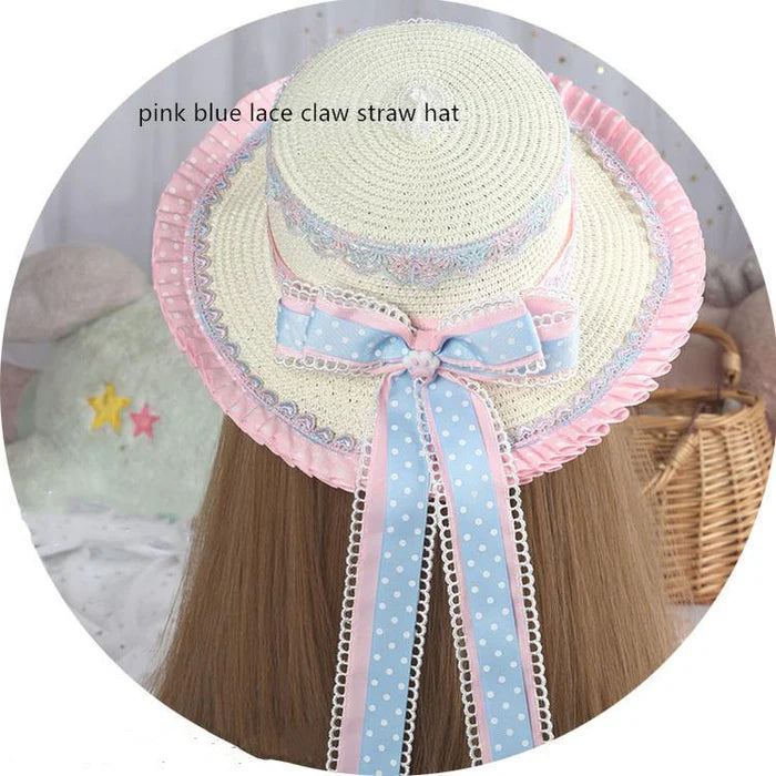 Pink and Blue Sweet Lolita Bow Headwear