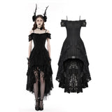 Gothic elegant lady lace dovetail dress