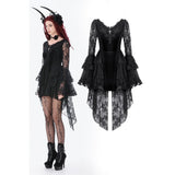 Classic Gothic Velvet & Lace Embroidered Dress