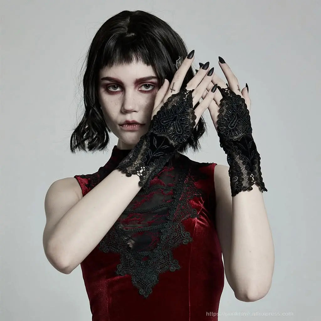 Andromeda Lace Gothic Gauntlets