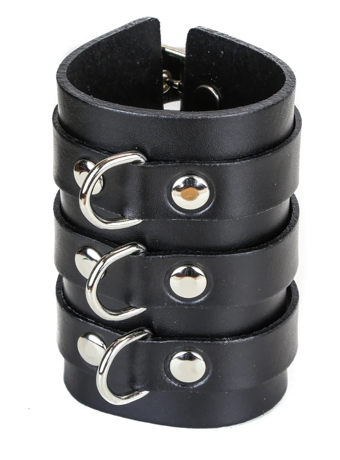 BC295D 3 LINE BUCKLE BRACELET WITH 'D' RING