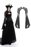 Gothic cape with big lace sleeves