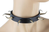 SPIKE HORN SILVER CHOKER CK238