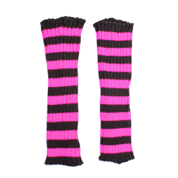 TILLY ARMWARMERS - PINK STRIPE hi