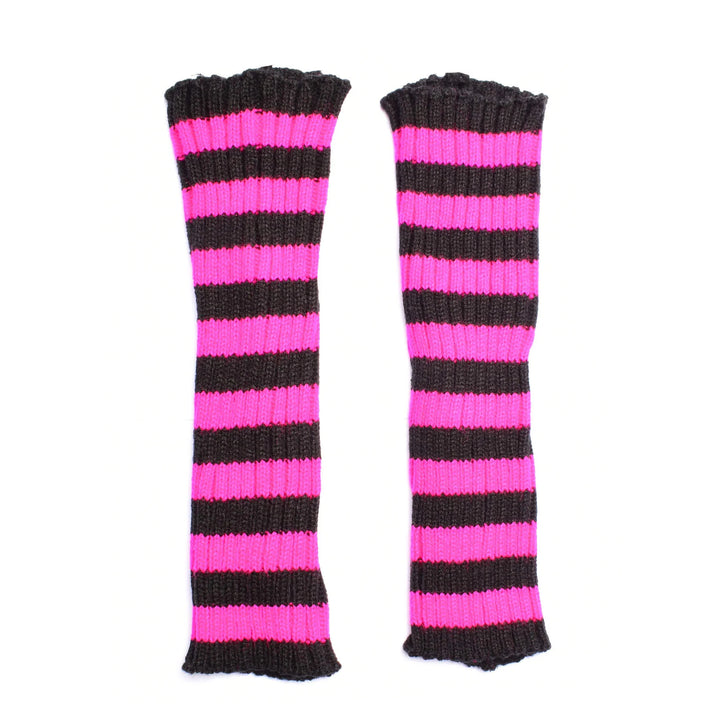 TILLY ARMWARMERS - PINK STRIPE hi