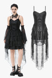 Dark Swan Layered Lace Tail Dress