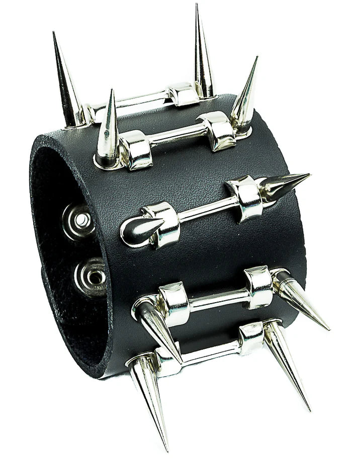 SPIKE TALL SILVER BRACELET FB153