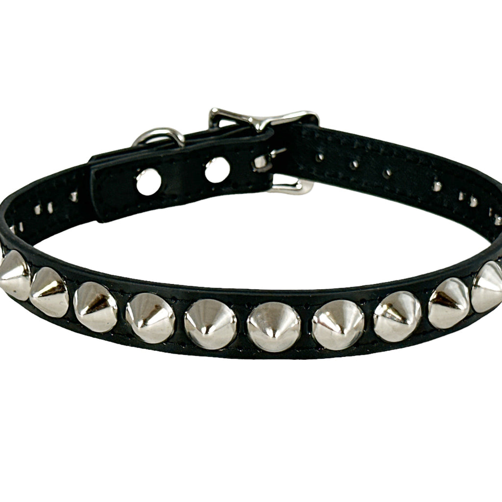 FC121 PATENT NEON LARGE CONE STUDDED CHOKER