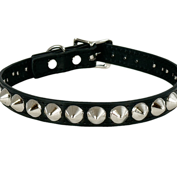 FC121 PATENT NEON LARGE CONE STUDDED CHOKER