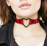 FC223P-BS SHINY PATENT LEATHER BLACK HEART
