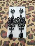Black Stone Victorian Earrings