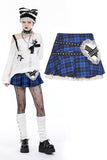 Blue heart kidnapping mini skirt