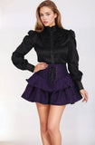 Kymberly Purple Brocade Corset Skirt