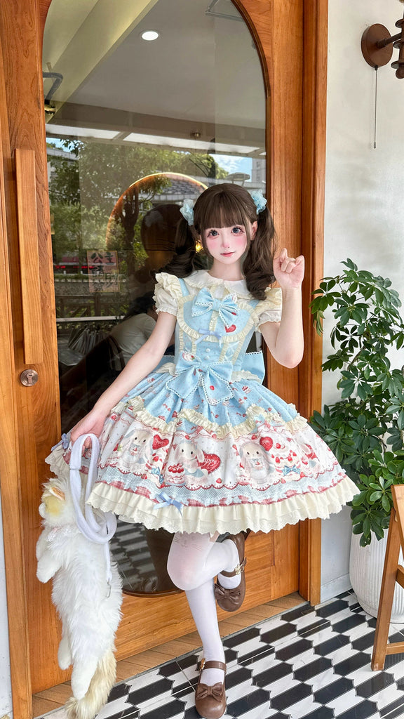 Bunny Party - Sweet Lolita JSK Dress, Cute Bunny