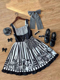 Strange Christmas - Striped Gothic Lolita JSK, Bust Supporting Dress