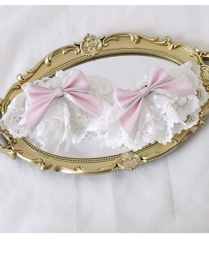 Sweet Lolita Headdress Pink Handmade Christmas Accessories