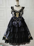 Dragon Witch - Printed Gothic Lolita JSK Dress, Front Opening