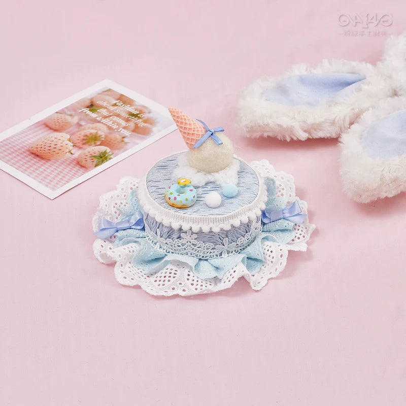 Sugar Time - Sweet Lolita Cake Hat Hair Accessory Chocolate Clip