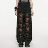 Elastic waist denim hip-hop pants