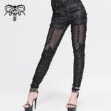 'Skellington' Distressed Gothic Leggings