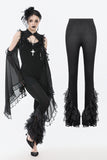 Gothic Multi-Layer Lace Flared Leggings