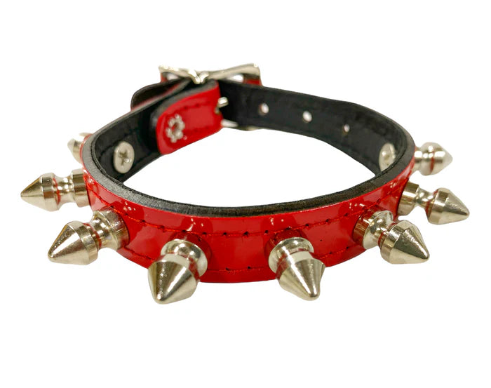 BC180P 1/2" SPIKE PATENT BRACELET