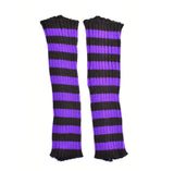 TILLY ARMWARMERS - PURPLE STRIPE