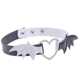 Love & Bat Black X white Choker