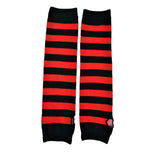 STRIPE ARMWARMERS - BLACK/RED