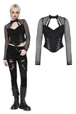 Punk dark studded top