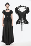 Gothic Lace High-Collar Top