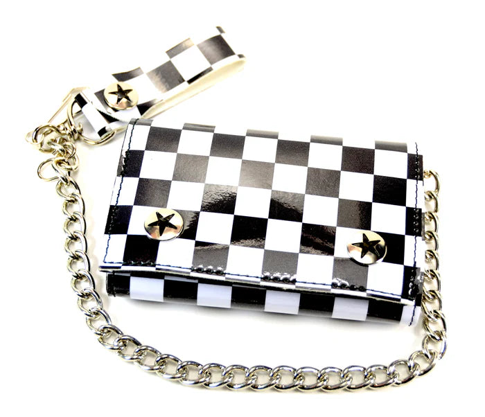 VINYL CHECKERED WALLET