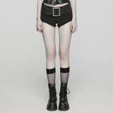 Edgy High-Waisted Distressed black Denim Punk Pants