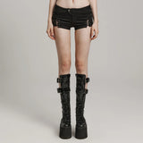 Edgy Low Waist Lace-Up Gothic Punk Pants